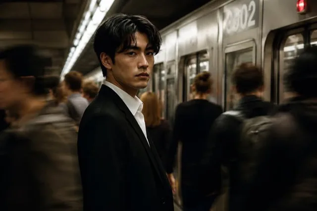 Noir Subway Editorial Film Still