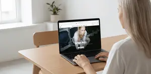 MacBook Mockup with User from Behind