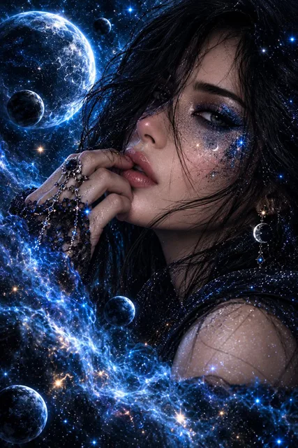 Game Asset - Cosmic Galaxy Dual Portrait Template