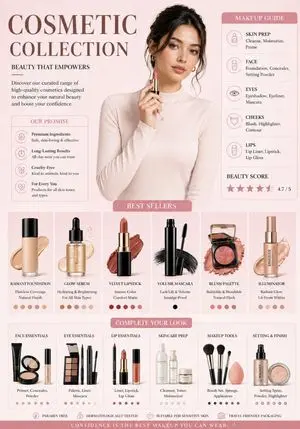 Luxury Cosmetic Brand Infographic