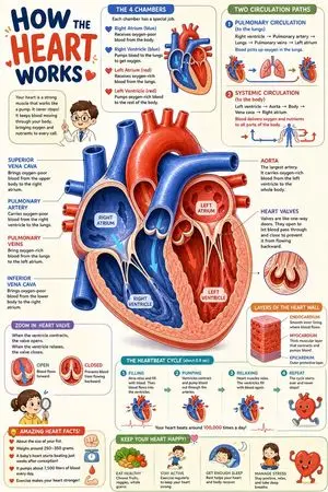Science Book Illustration with Cutaway Diagram