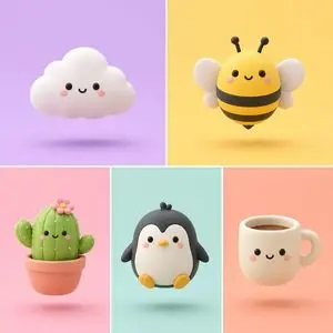 Minimalist 3D Clay Render
