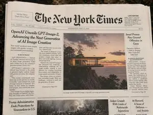 Photorealistic New York Times Front Page