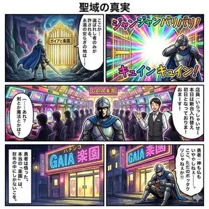 Four-Panel Manga: The Truth of the Sanctuary