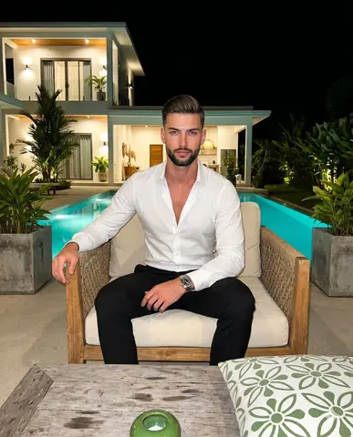 Luxury Villa Evening Poolside Portrait
