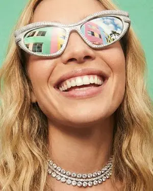 Bold and Sparkling High-Fashion Portrait