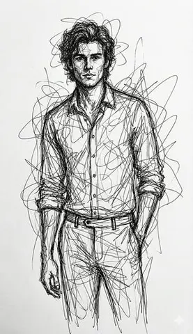 Abstract Chaotic Scribble Art Prompt