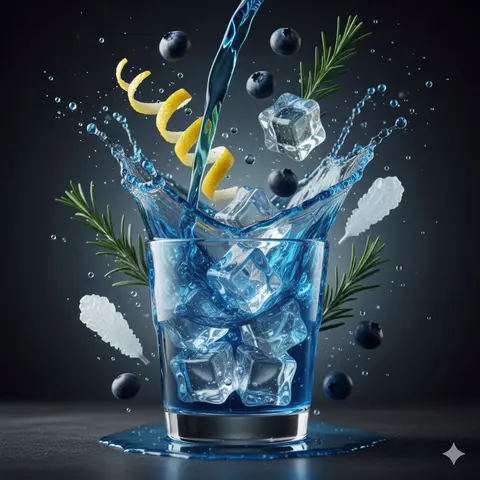 Hyper-realistic food photography, ultra high-definition, dynamic floating ingredients and