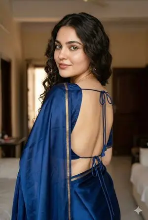 Ultra-Realistic South Asian Woman in Saree Portrait