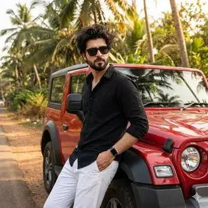 Cinematic Outdoor Lifestyle Portrait with SUV