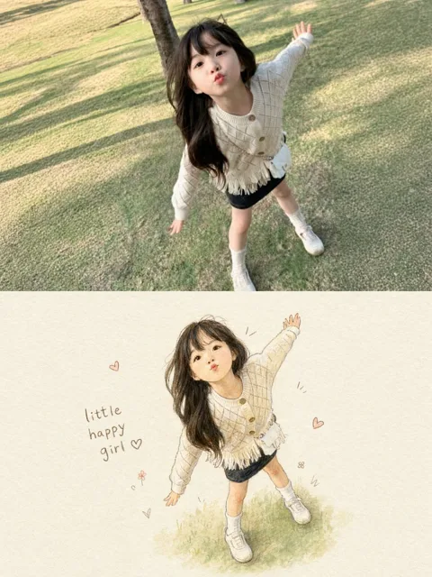 Comic / Storyboard - Photo to Storybook Illustration Split