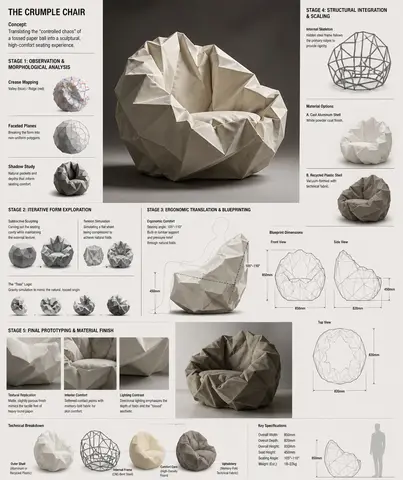 Crumple Chair 概念沙发研发板