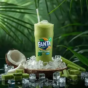 Hyper-realistic Fanta Product Shot Prompt