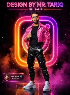 Neon Instagram Fashion Poster