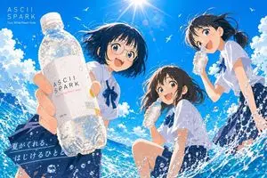 Anime Summer Soda Ad Poster