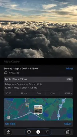 Synthetic iPhone Photos Metadata Screenshot