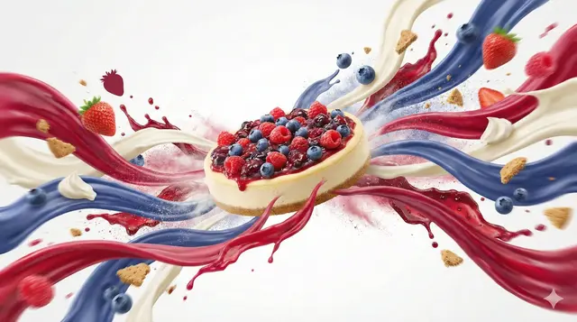 Dynamic flavor wave composition of [FOOD], with colorful energy
