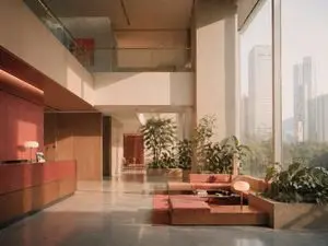 Sunlit Luxury Modern Lobby