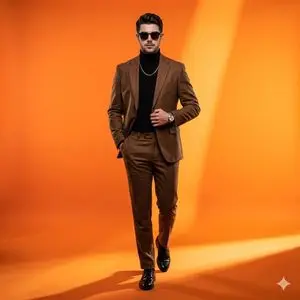 High-Fashion Gradient Studio Portrait