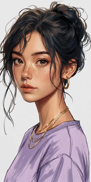 Sketch-Style Portrait Illustration