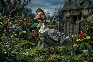 Whimsygoth Goose Illustration