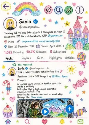 Crayon Style Child Illustration