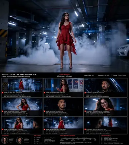 Storyboard Grid Template