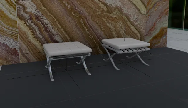 E-commerce Main Image - 3D Footstool Mesh Comparison