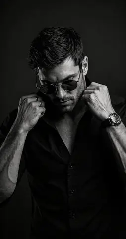 B&W Cinematic Studio Portrait