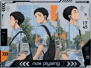 Anime Now Playing School Route Poster