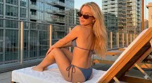 Golden Hour Bikini Portrait on Urban Rooftop