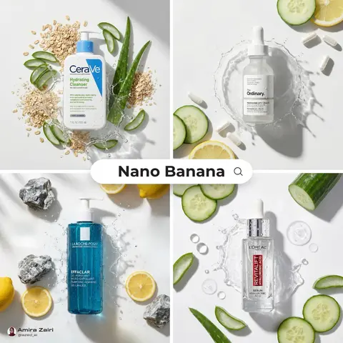 [product], centered top down flat lay, surrounded by [ingredients]