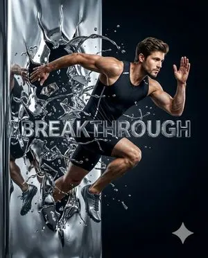 Hyper-Realistic Chrome Wall Breakthrough Prompt