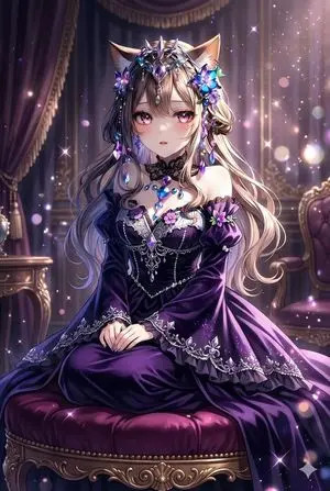 Anime-style seated portrait from face image
