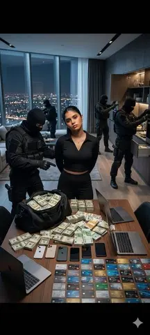 Cinematic police raid scene