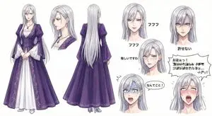 Character Design Sheet for a Villainess