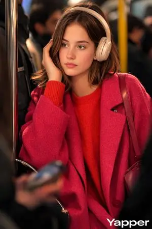 Luxury Campaign Photo in Metro Train with Headphones