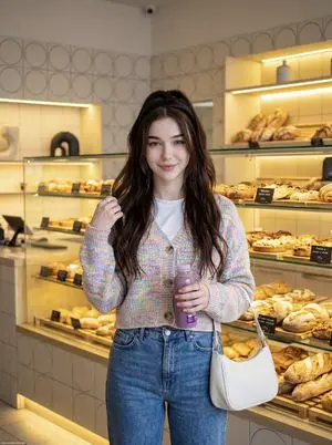 Cute Lifestyle Photo in a Modern Bakery