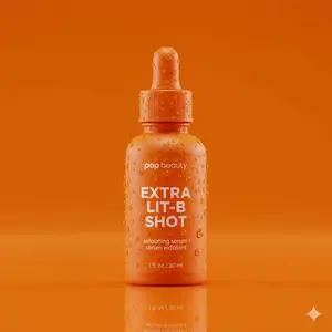 Product Photography Prompt: Orange Serum Bottle