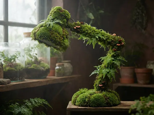 A [PRODUCT] rendered as if entirely grown from living