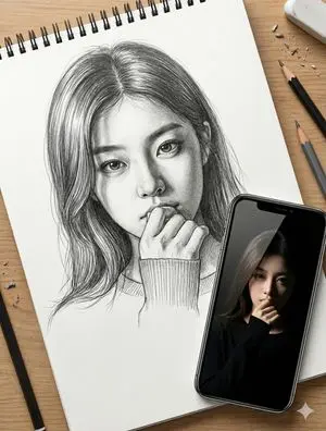 Masterful Realistic Oil Painting of a Live Model