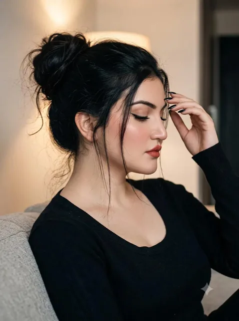 Profile / Avatar - South Asian Woman Side Profile
