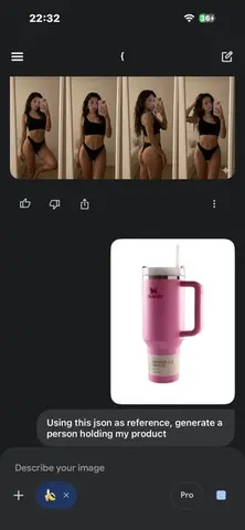 Product Placement Prompt: Person Holding Uploaded Product