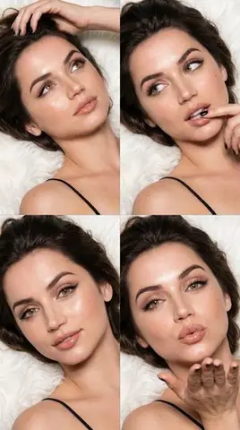 Four Moods Beauty Portrait Collage