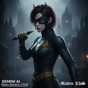 Gothic Noir Vigilante Portrait (Batgirl Inspired)