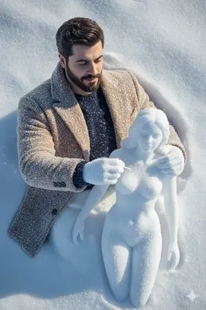 Hyper-Realistic Snow Sculpture Artist Prompt