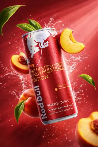 Slim Aluminum Energy Drink Can Ai Edited, Ultra Detailed, Advertising Grade Frozen