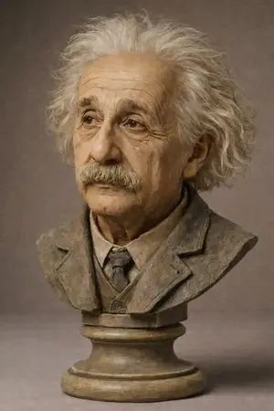 Polychrome Carved Wooden Sculpture Portrait