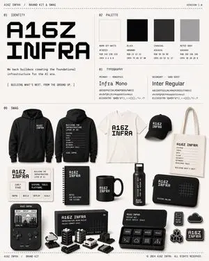 Monochrome AI Infra Brand Kit Board