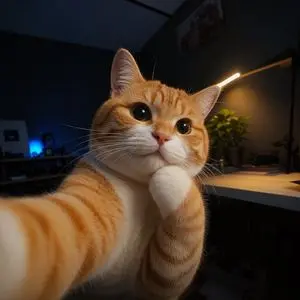 Cute Cat Selfie